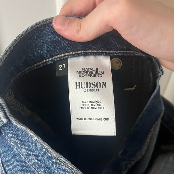 Hudson Natalie Midrise Slim Boyfriend Medium Wash Jean - Picture 4 of 5